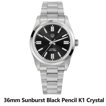 Watchdives WD1016 V3 Watch 37mm VH31 Sweep Quartz Movemet Stainless Steel Watch Waterproof Luminous Sapphire Men Wristwatch