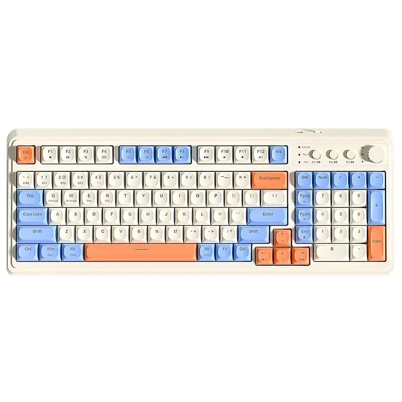 AULA S99 독거미 키보드 Membrane KeyboardWireless Bluetooth Wired Three Mode RGB Gamer Keyboards Office Typing Mute 99 Keys