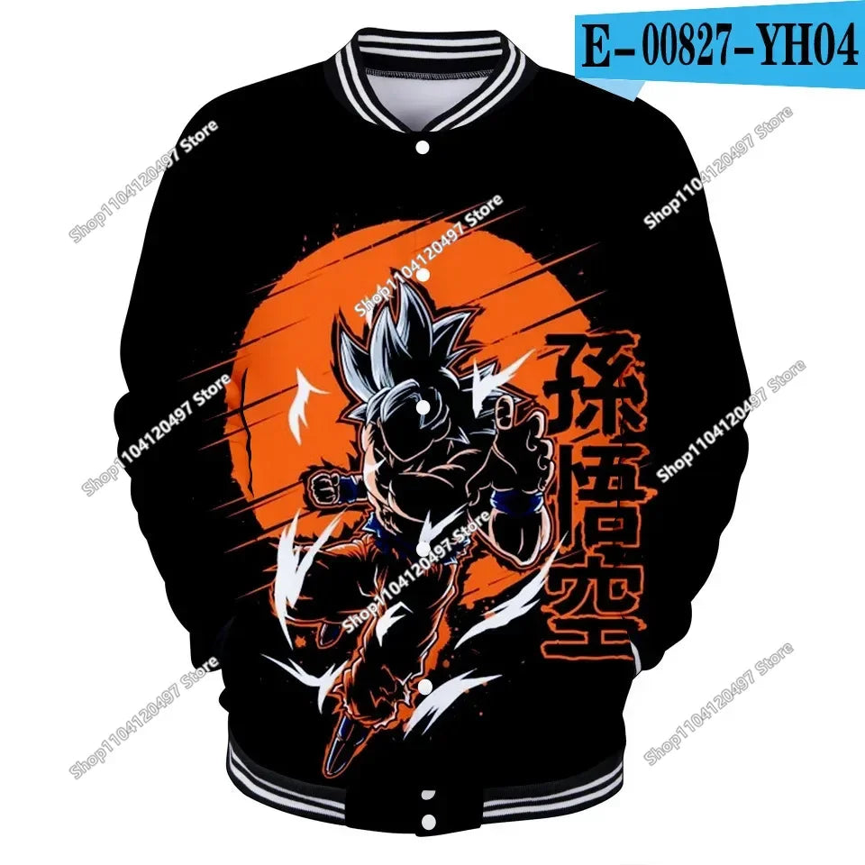 Uniforme de béisbol de estilo urbano de Dragon Ball para hombre, mujer y niños; disfraces de Son Goku para adultos; chaquetas; abrigos de primavera y otoño; cárdigans; sudaderas; regalo