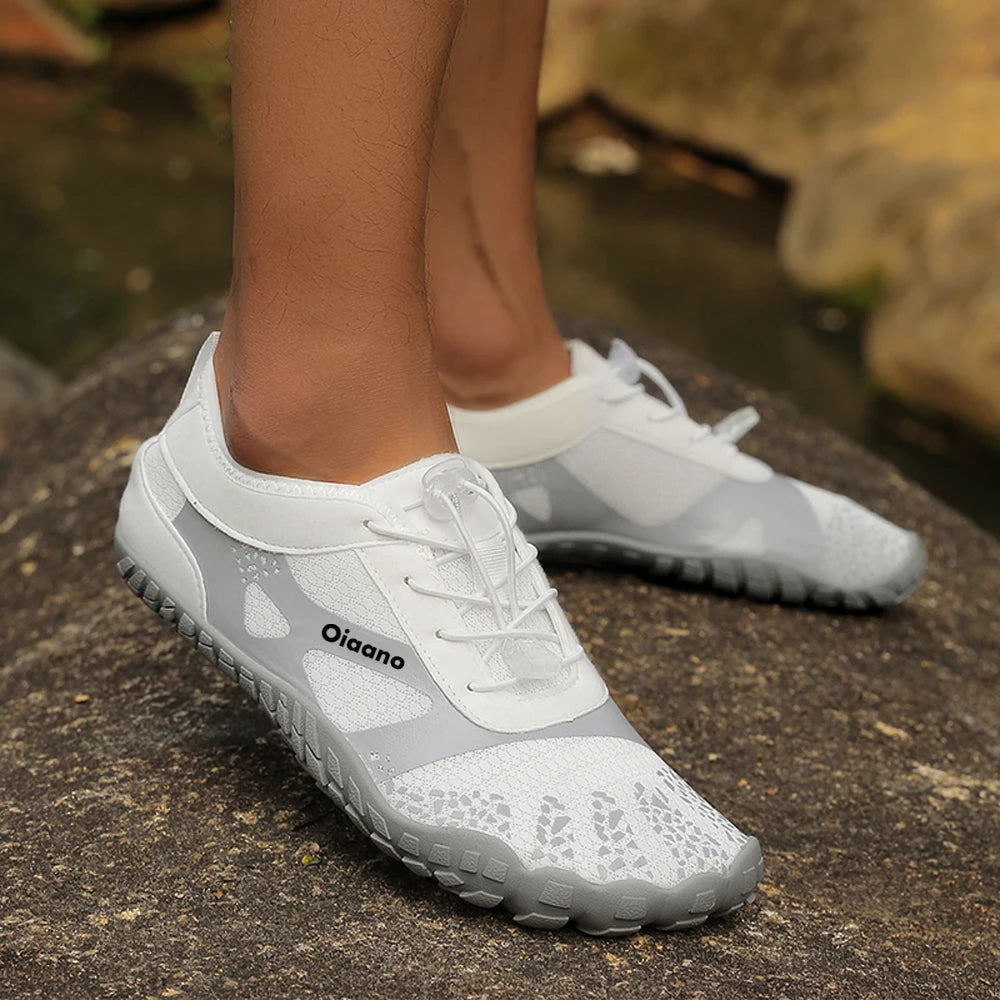 Oiaano platūs barefoot tipo juodi batai vyrams, moterims ir unisex – sportiniai vandens bateliai paplūdimiui, minkštu padu, lengvi ir kvėpuojantys