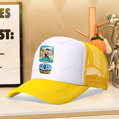 Wojan Teams Mesh Baseball Cap Cute Cartoon Summer Outdoor Sports Sun Hat Fashion Parent-child Activity Breathable Sunbonnet Gift