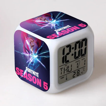 Fortnite Alarm Clock Cute Fashion Cartoon Personalized Creative Kawaii Minimalist LED Alarm Clock Gift for Friends' Birthday