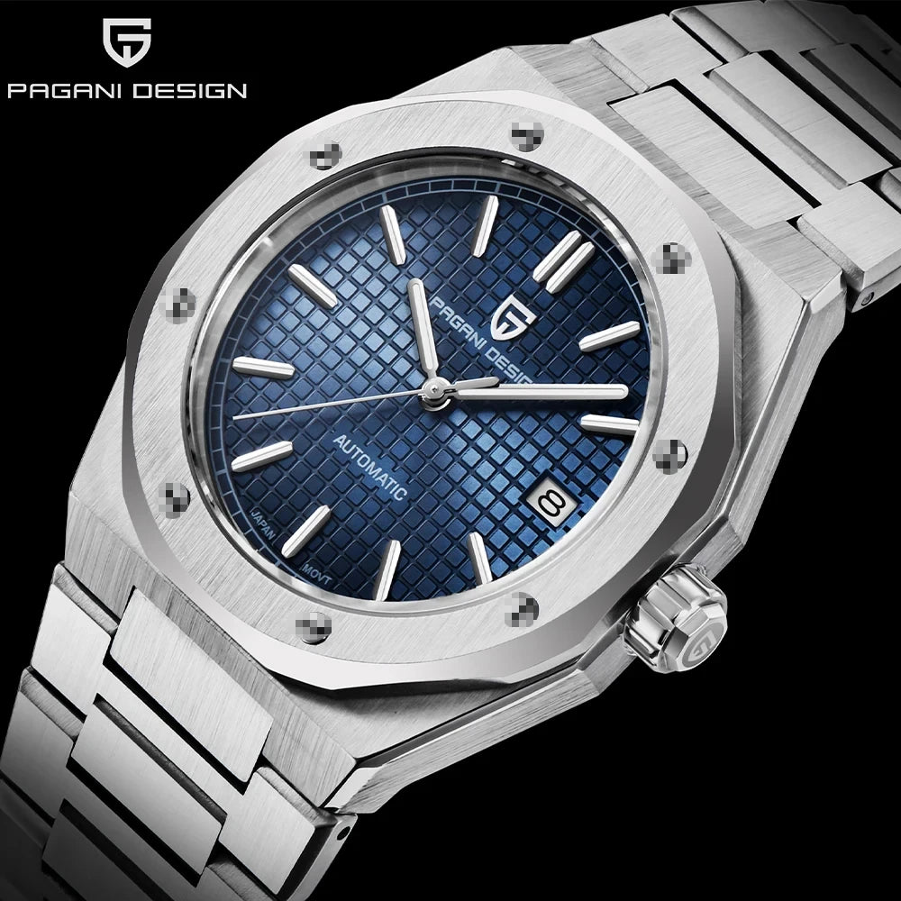 PAGANI DESIGN PD1673 Miyota 8215 Men's Fashion Watch 40MM Sport Automatic Mechanical Stainless Steel 100M Waterproof Watch