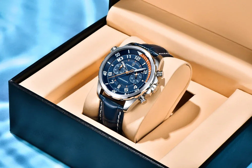 PAGANI DESIGN Watches 2026 New Strong Luminous Luxury Quartz Men Watch Fashion Leather Watch For Men Sapphire Glass Chronograph