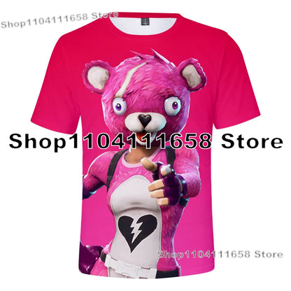 Banana Peely T-shirt Women's Tee Kids Fortnite T-Shirt 3D Printed Men's Battle Royale Game Summer Tops Birthday Gifts