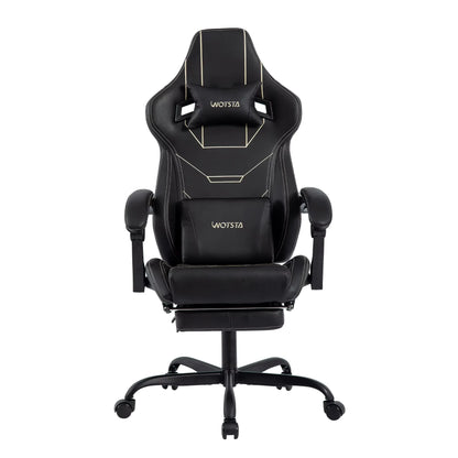 WOTSTA Gaming Chair Ergonomic Gaming Chair Office Chair with Footrest Racing Computer Chair Height Adjustable Padded Computer Chair