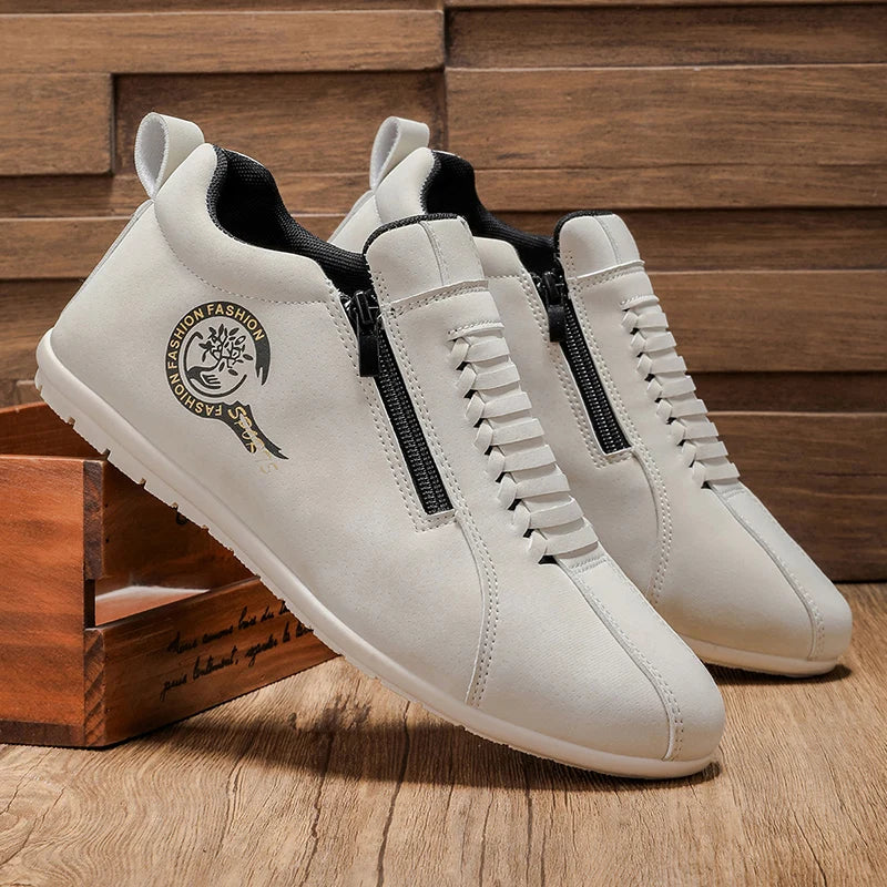 Men's Lightweight Casual Shoes, Outdoor Entertainment Skateboarding Daily Walking Driving Shoes, Comfortable Breathable Slip-On