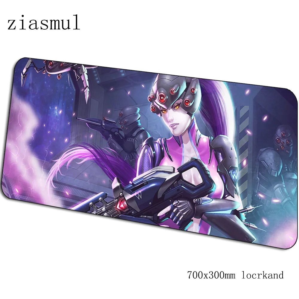 Tappetino mouse Overwatch cartoon per computer 700x300x3mm, tappetino gaming grande Indie Pop per mouse e tastiera, giochi PC gamer da scrivania
