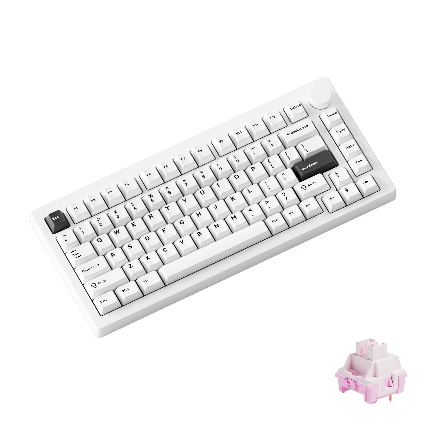 AKKO 5075 X Veekos K75 Gaming Mechanical Keyboard 75% RGB 3/5-Pin Hot Swap Wired Customized Keyboard with Knob Gasket