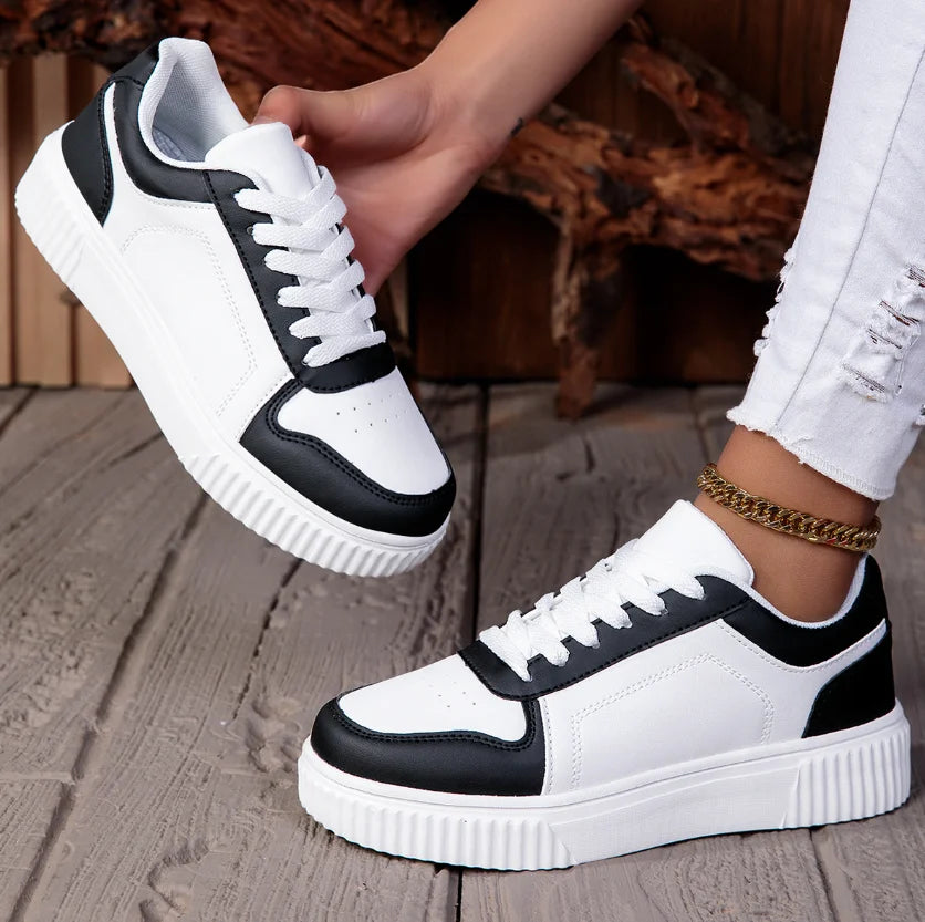 Damen- und Herren-Casual-Sneaker mit vulkanisierter Sohle, Schnürung, rutschfest, leicht und bequem, Unisex-Sportschuhe