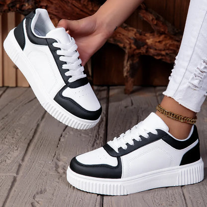Damen- und Herren-Casual-Sneaker mit vulkanisierter Sohle, Schnürung, rutschfest, leicht und bequem, Unisex-Sportschuhe