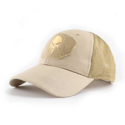 New Camo Baseball Cap for Men, Tactical Military Style with Velcro Patch, Outdoor Hiking Sun Hat & Peak Cap