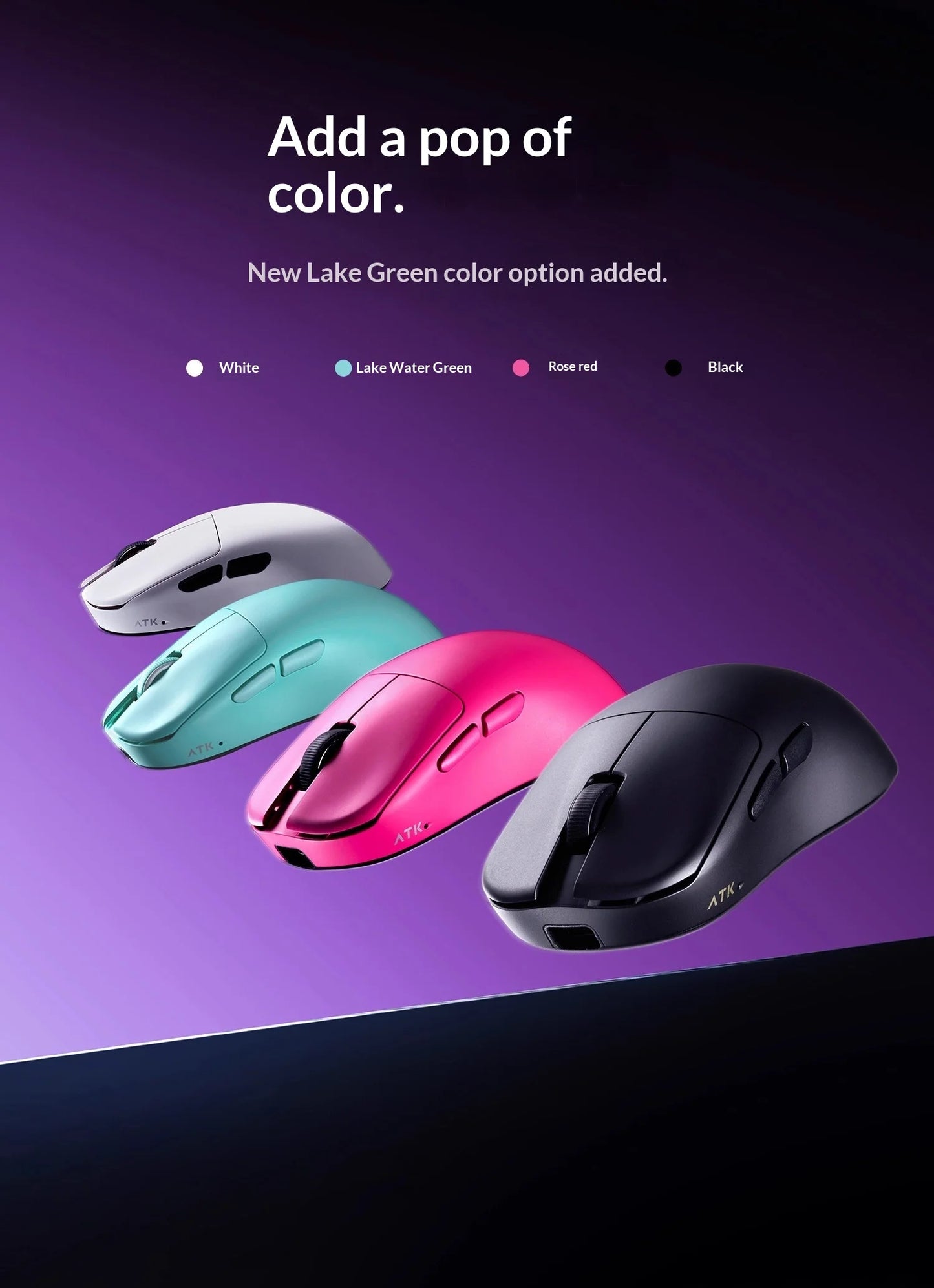 ATK U2 V2 Mini Ultimate Wireless Gaming Mouse, PAW3950 Ultra Sensor, 8KHz Polling Rate, Lightweight Tri-Mode Ergonomic Esports Mouse