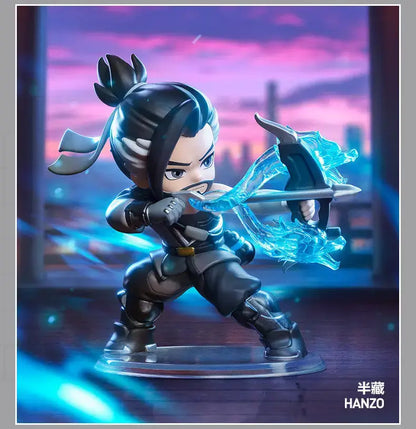 Aito POP MART Overwatch Play Of The Game -sarjan blind box PVC-keräilyfiguuri, työpöytäkoriste, tyttöjen lelumalli faneille