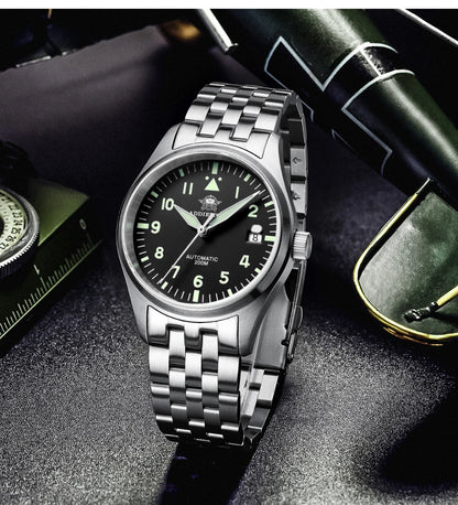 ADDIESDIVE Fashion Retro Personalized Watches 200m Waterproof C3 Luminous Steel Watch Sapphire Glass Mechanical Analog Watches