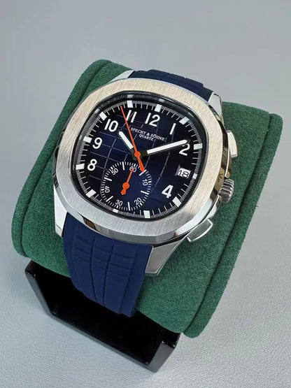 2026 New Specht&Sohne Men's Watches Quartz Watch Top Brand Luxury Chronograph Sport Rubber Luminous 5Bar Waterproof Men's Watch