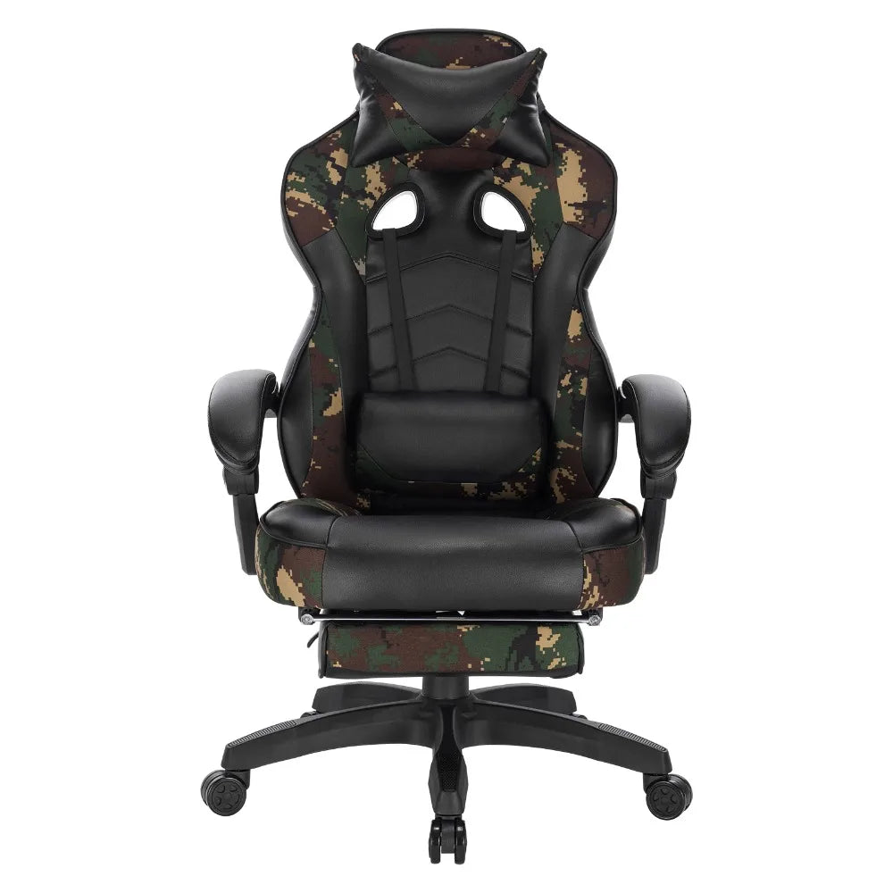 WOLTU Gaming Chair Office Computer Chair Desk Racing Chair Sports Seat with Headrest Lumbar Cushion with Footrest