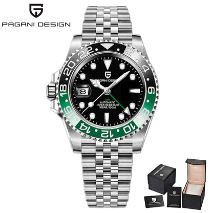 PAGANI DESIGN V3 New 40MM NH34 Original Design GMT Men Mechanical Watch AR Ceramic Bezel Sapphire Automatic Sports Watch for Men