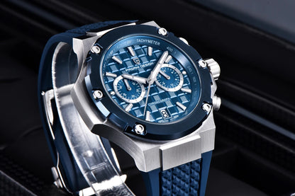 Relógios de quartzo para homem PAGANI DESIGN – Cronógrafo desportivo de luxo, estanque, com ponteiros luminescentes e vidro de safira com tratamento antirreflexo