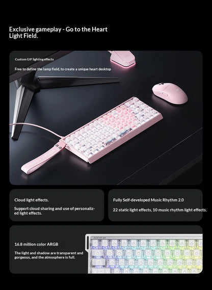 MCHOSE ACE 60 Pro ACE68 V2 Customized Magnetic Axis Gaming Mechanical Keyboard Wired Hot Swap 0.08ms 0.001mmRT 8KHz 256K SOCD/RS