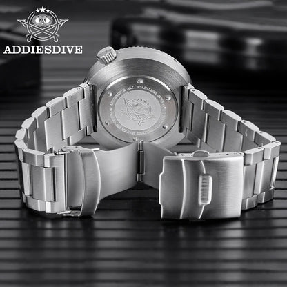 Orologio da immersione di lusso da uomo ADDIESDIVE, impermeabile fino a 1000 m, con vetro zaffiro e quadrante luminescente – Orologio meccanico a carica automatica