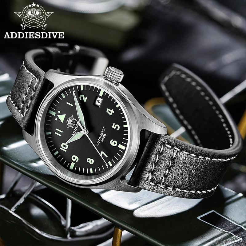 ADDIESDIVE Watches For Men C3 Super Luminous 200m Waterproof  Japan 8215 316L Stainless Reloj Hombre Automatic Mechanical Watch