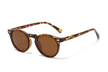 Peekaboo polarized sunglasses for men korean fashion driving round sun glasses for women uv400 green brown summer accessories