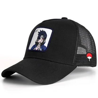 High Quality Naruto Snapback Baseball Cap Uchiha Itachi Anime Styles Cap Men Women Hip Hop Dad Adjustable Mesh Hat Trucker Hat