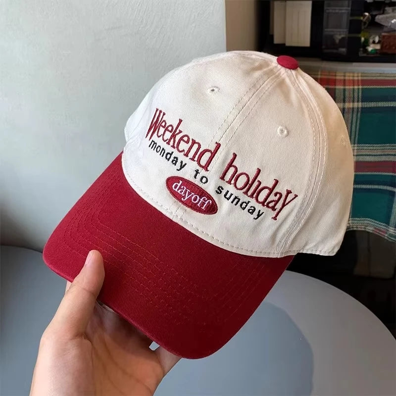 New Contrasting Color Baseball Cap For Men Women JK Letters Embroidery Sun Visors Hat Casual Soft Top Couple Peaked Caps