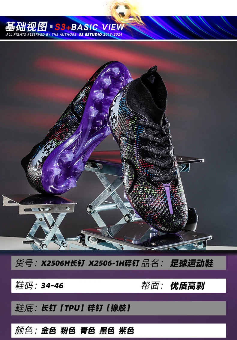 Professional Football Boots Men Soccer Shoes Society Football Cleats Ultralight Training Soccer Sneakers Men Outdoor Sports Shoe