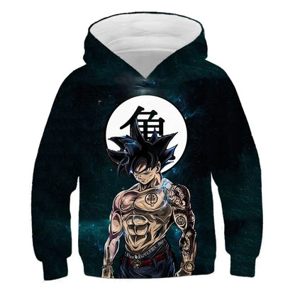 2025 Autumn Cool Dragon Ball Z Kids Boys Sweatshirts Children Casual Boy Hoodies Pullover Anime Dragon Ball Hoodie Hooded Coats