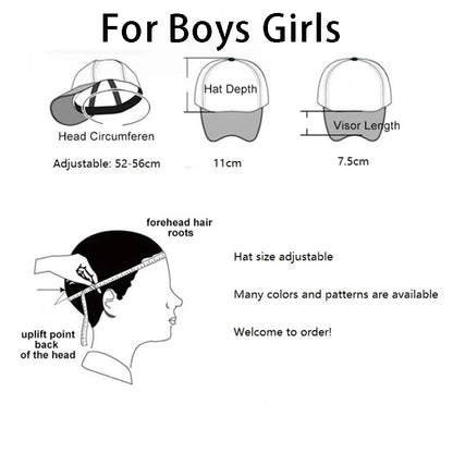 Cartoon Letters A-Z Sonics Boys Girls Baseball Caps Adult Outdoor Sports Breathable Mesh Hat Cute Anime Sunbonnet Birthday Gifts