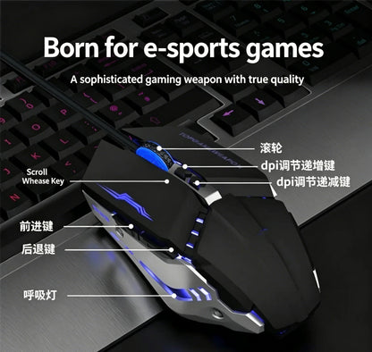 RGB Dual-Mode Wired Mouse 2.4G Wireless Mouse Gaming Mouse Rechargeable Silent Mouse 3600 DPI Adjustable Mouse Mice for Laptop