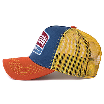 Hot Sale Unisex Baseball Cap Classic STATION Letter Pattern Mesh Cap Men And Women Breathable Streetwear Summer Trucker Hat