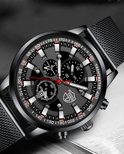 DEYROS Luxury Mens Business Quartz Wristwatch Calendar Fashion Men Casual Sports Watch for Men Gift