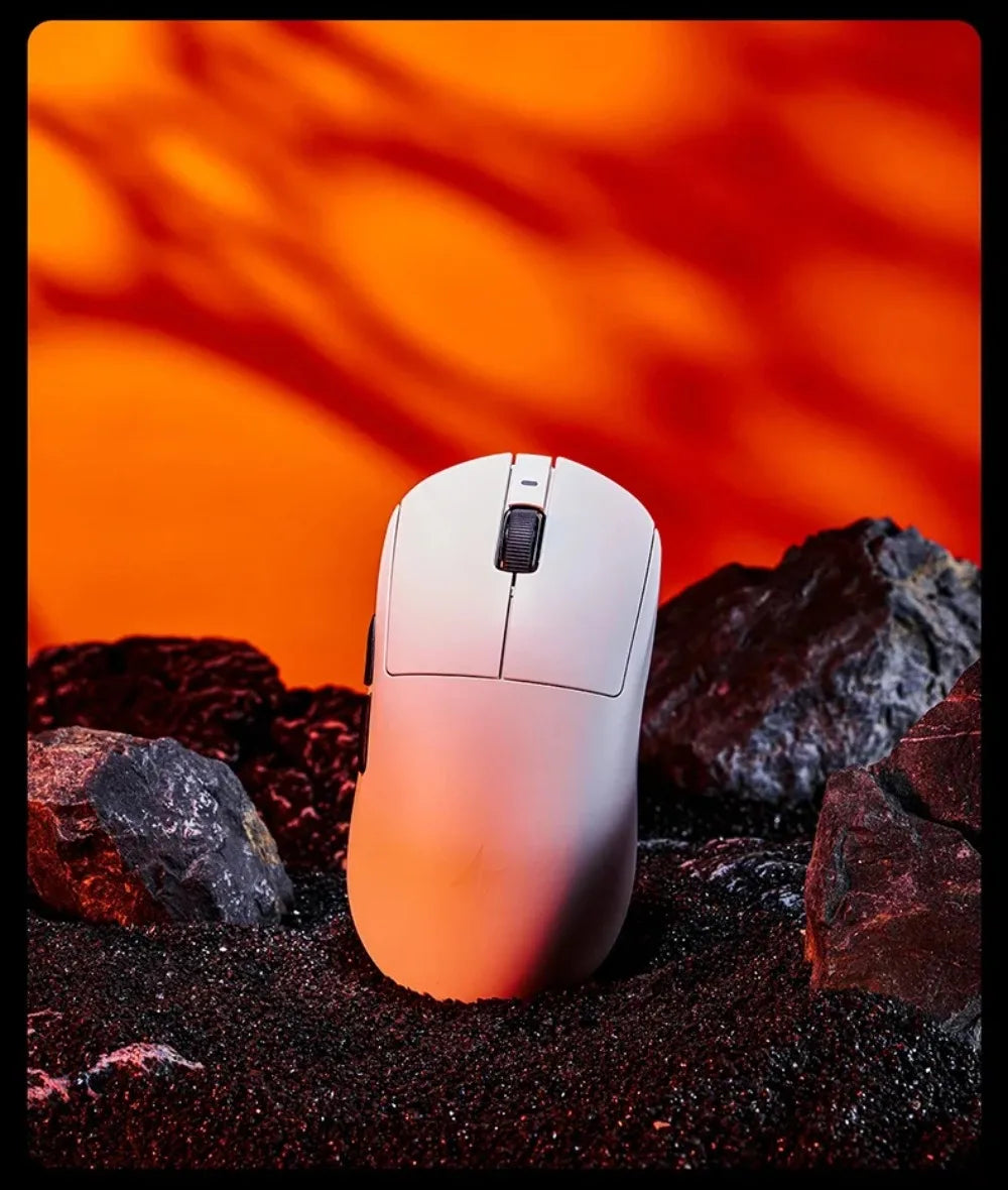 Ratón gaming inalámbrico Bluetooth ATK Dragonfly A9, diseño ergonómico, respuesta rápida, PAW3950 Ultra, 800mAh, ligero, 8KHz, esports