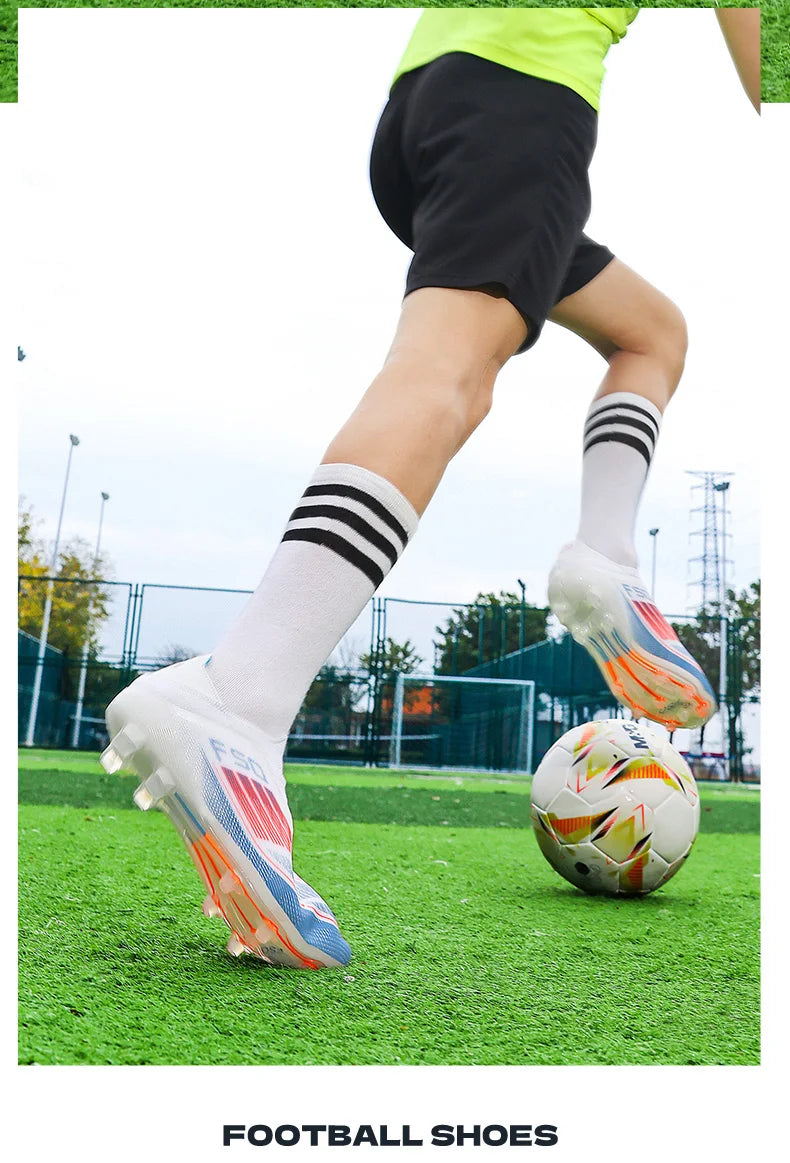New Men's Soccer Shoes Grass Adult Football Boots FG Ultralight Sport Indoor Cleats Non-Slip Turf Futsal Comfortable  Sneakers