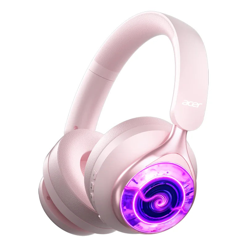 Acer OHR712 Casques Sans Fil Bluetooth 6.0 Pliables Over-Ear avec Effet Audio Spatial 360°, pour Voyage, Maison et Bureau