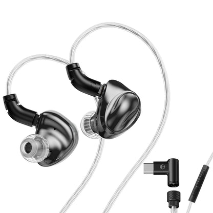 TRN Dolphin headphone10mm dual magnetic circuit dynamic driver Liquid metal Earphone