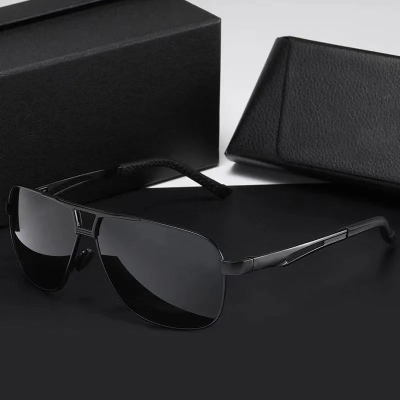 Top Aluminum Magnesium Square Polarized  Photochromic Sunglasses Men Sun Glasses Military Safety Driving Oculos De Sol Masculino