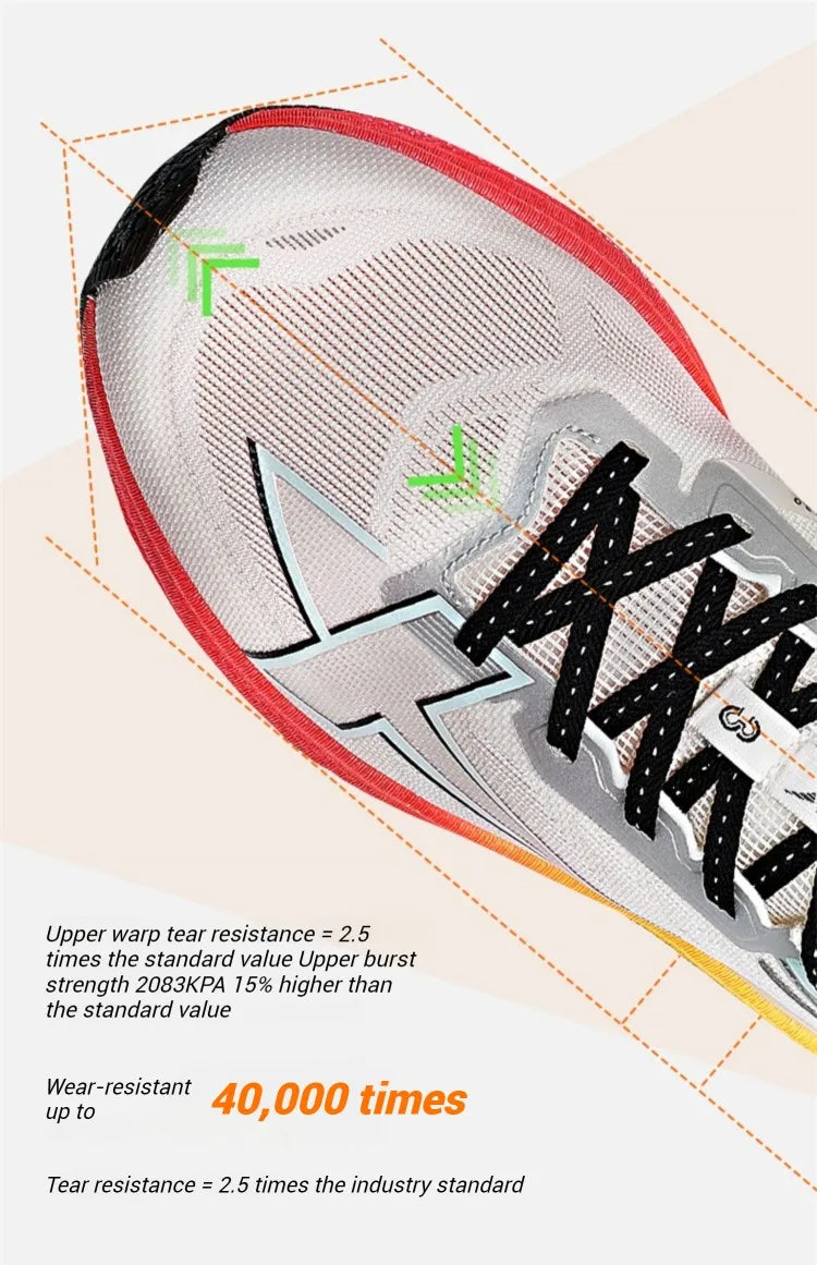 Xtep Men's Running Shoes 2000km 3.0 2025 Spring Lightweight Cushioned Wear-Resistant Training Jogging Sneakers 875119110032