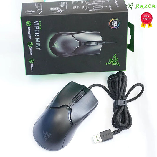 Razer PREZENT NOWOROCZNY gift Thunder Snake Viper Mini komputerowa mysz e-sportowa z przewodem, gamingowa mysz do laptopa z podświetleniem RGB, dla małych dłoni