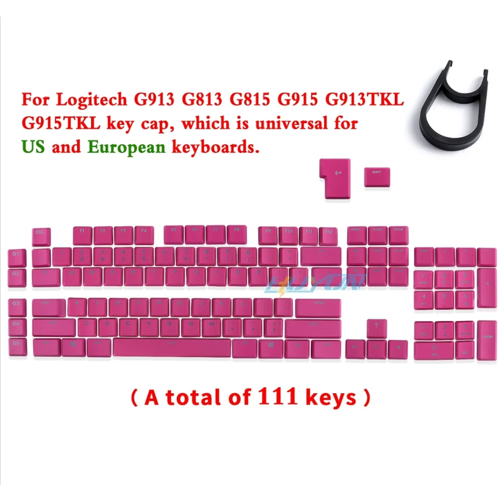 G915 913 TKL G815 G813 Textured Anti Slip Transparent Backlit Keycap, Suitable for Logitech Mechanical Keyboard