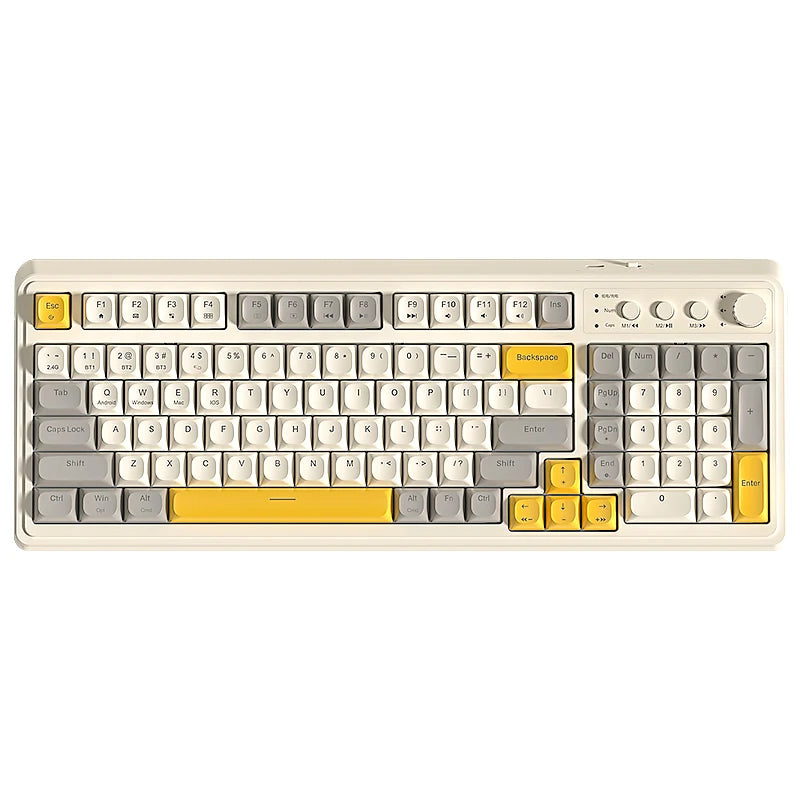 AULA S99 독거미 키보드 Membrane KeyboardWireless Bluetooth Wired Three Mode RGB Gamer Keyboards Office Typing Mute 99 Keys