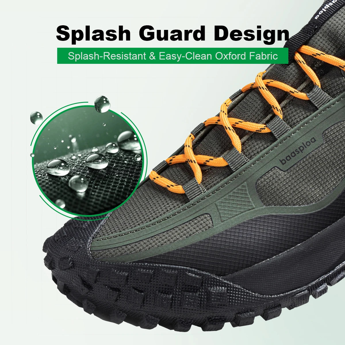 Baasploa Men Hiking Shoes High Quality Comfort Soft Waterproof Male Trekking Sneakers Resistant Non-slip Outdoor Climbing Shoes