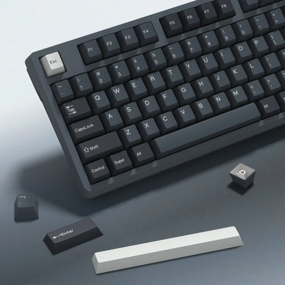 KBDiy 174 Keys/Set PBT GMK Apollo Keycap Double Shot Minimalist ISO Cherry Profile for Game Mechanical Keyboard Keycaps for MX