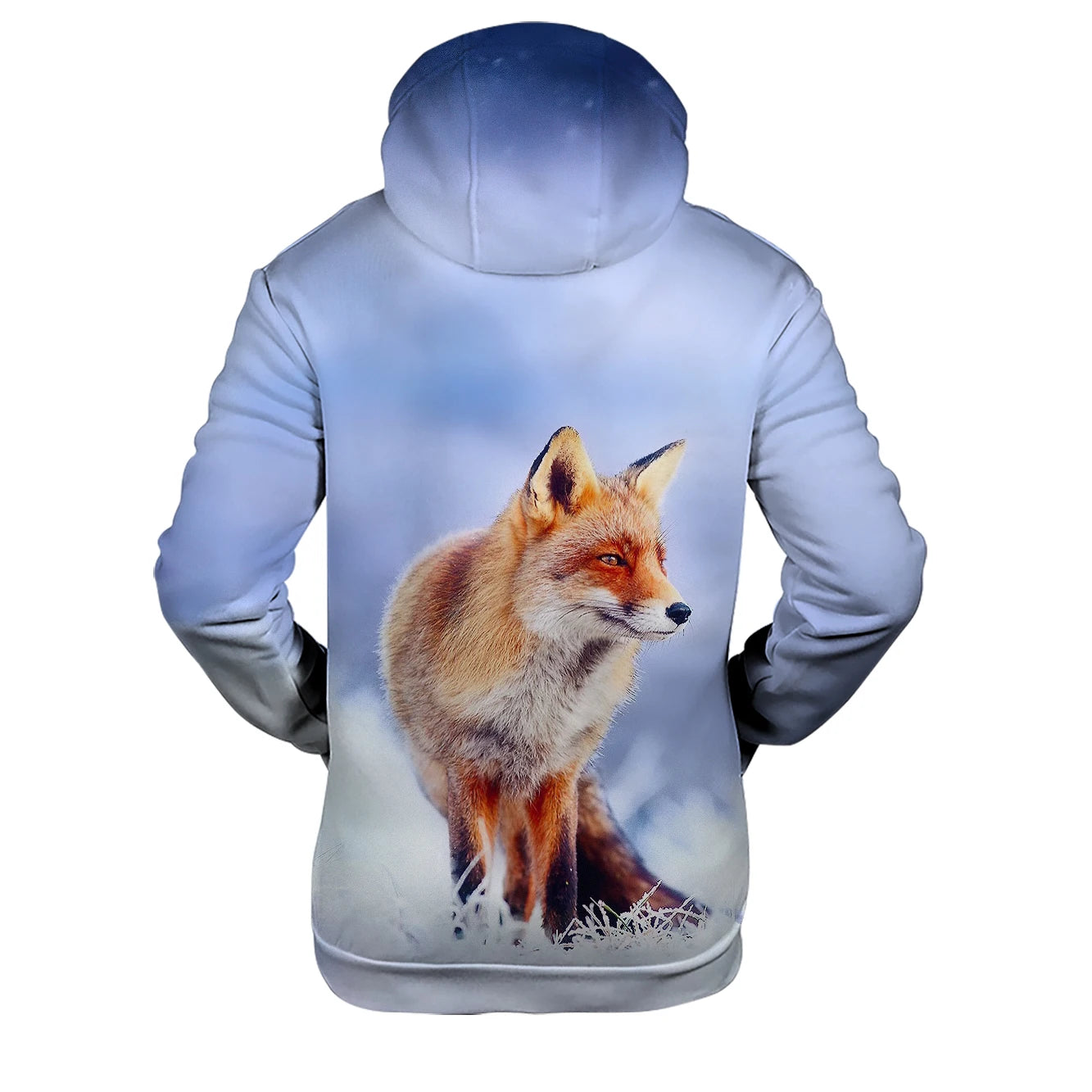 Populära hiphop-hoodies med ny 3D-rävprint, bekväma sweatshirts för män/kvinnor och vuxna/barn, avslappnade pullovers