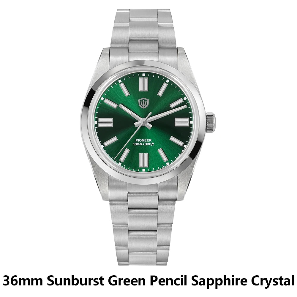 Watchdives WD1016 V3 Watch 37mm VH31 Sweep Quartz Movemet Stainless Steel Watch Waterproof Luminous Sapphire Men Wristwatch