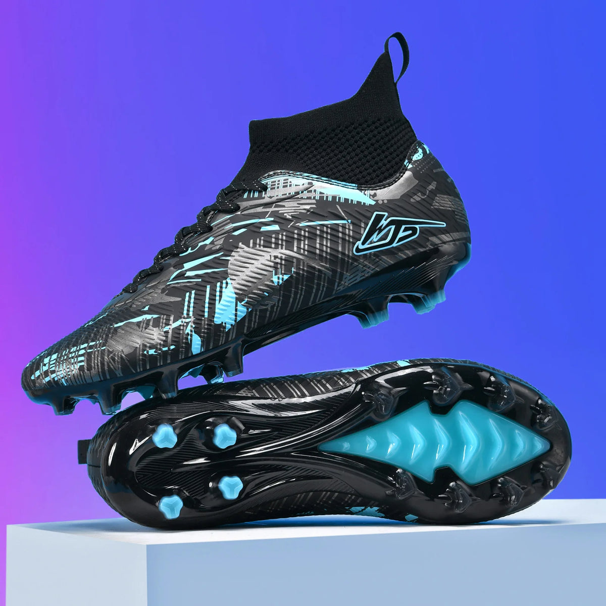 Chaussures de Football pour hommes TF/FG Sneaker garçon confortable société Original résistant chaussures de Football de qualité supérieure bottes de Football à longues pointes