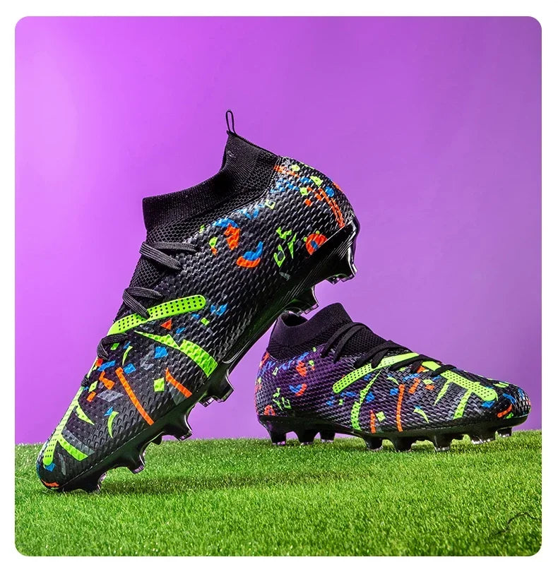 Nouvelles chaussures de football pour hommes, baskets de football pour terrain gazonné, chaussures de football d'extérieur, chaussures d'entraînement professionnelles, chaussures de sport antidérapantes, ultralégères,